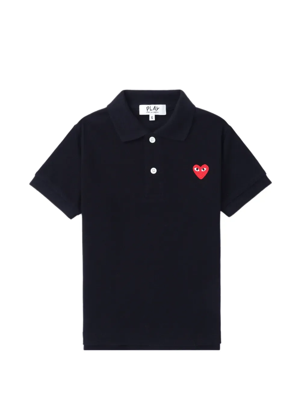Поло с аппликацией в виде сердца Comme Des Garçons Play Kids, синий