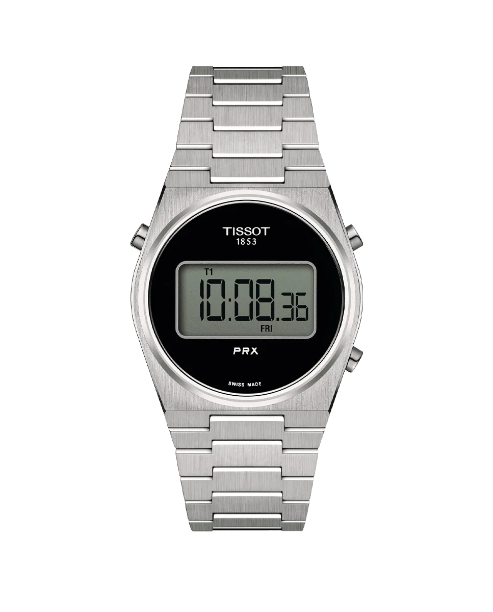 

Tissot PRX коллекция женские часы цифровые сталь 35 мм черный, серебряный