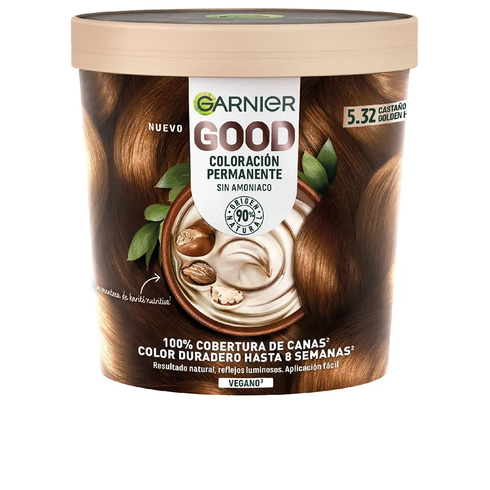 

Краска для волос Good coloración permanente Garnier, цвет 5.32-castaño, 217 мл.