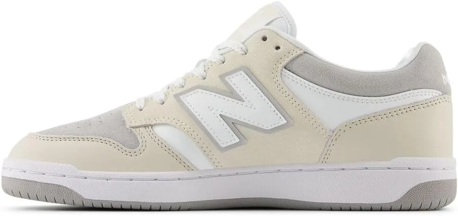 Кроссовки New Balance BB480Lgm унисекс, белые и серые — фото 2
