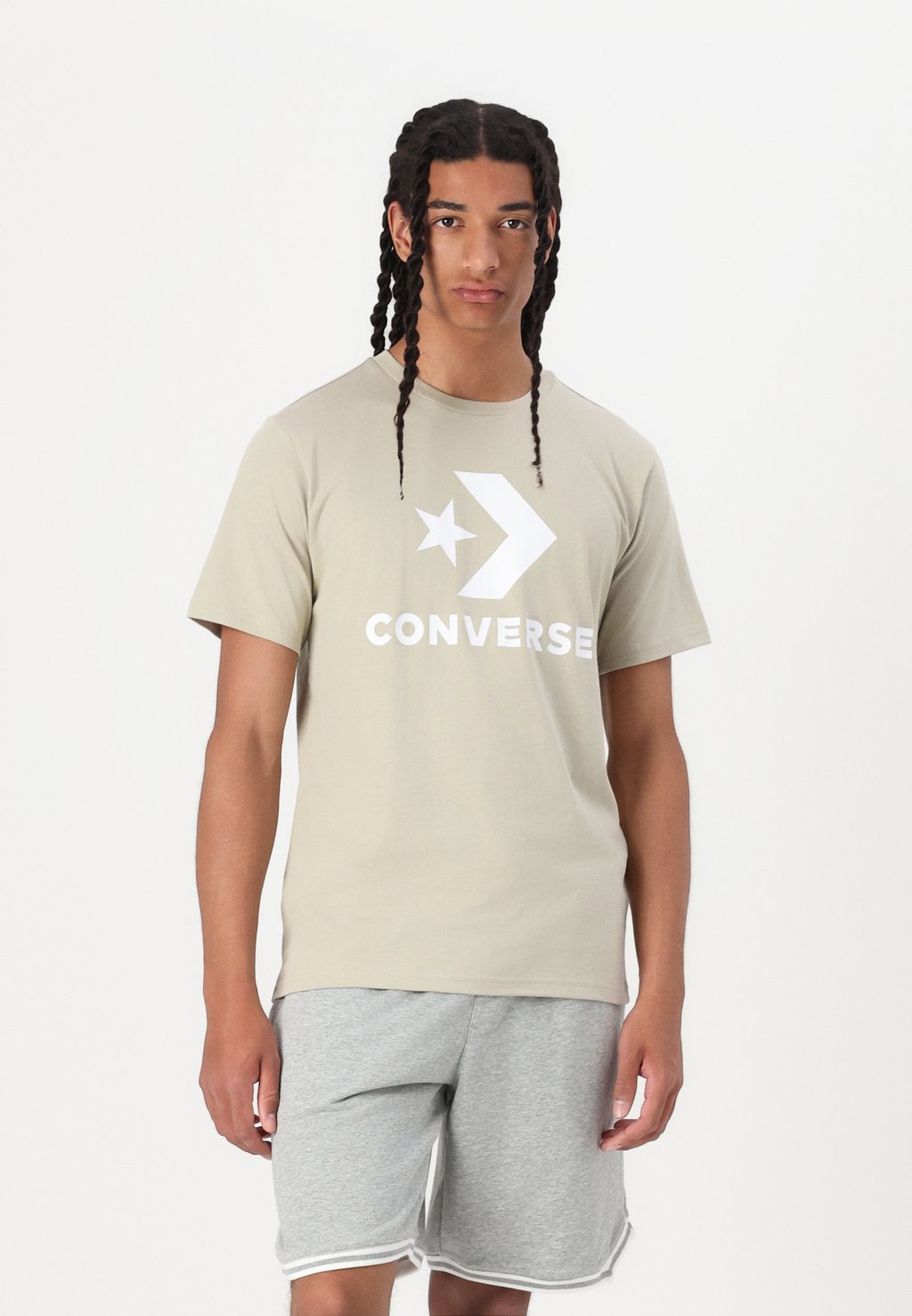 

Футболка с принтом STANDARD FIT LOGO STAR TEE UNISEX Converse, бежевый