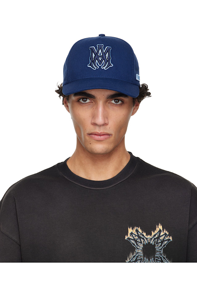 

Военно-Морская холщовая кепка с контуром Amiri, Midnight Blue