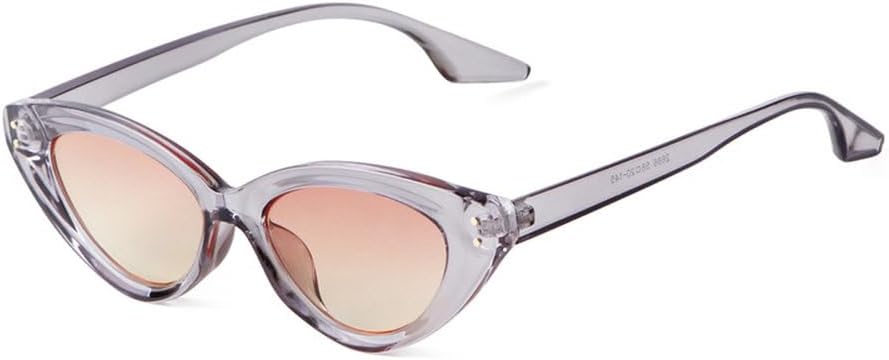 

Модные солнцезащитные очки «кошачий глаз» для женщин, ретро-очки с разноцветными заклепками, уличные очки для стрельбы, солнцезащитные очки UV400 для женщин MTZJH, C2 Gray-pink Yellow