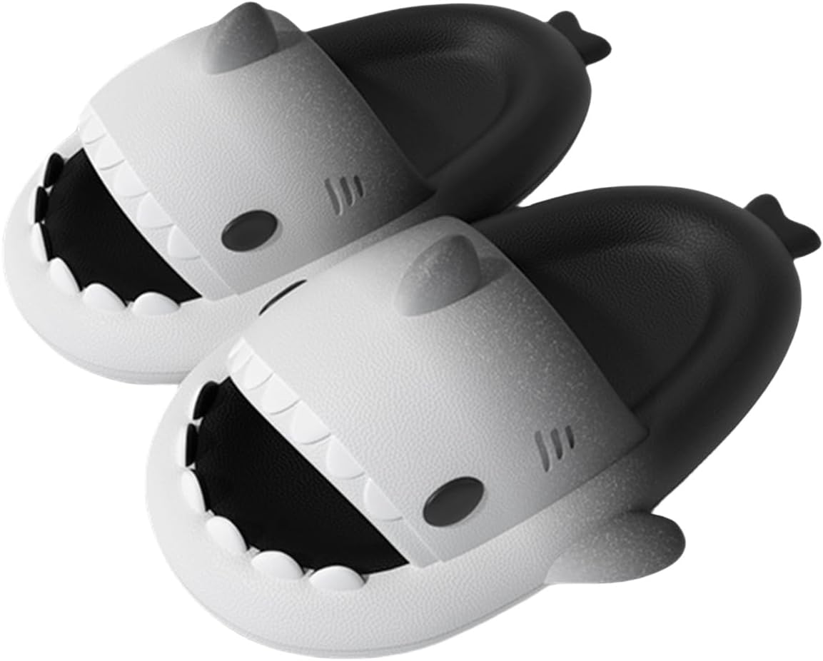 

Шлепанцы Shark Cloud, милые мультяшные тапочки с акулами для дома и улицы, для женщин и мужчин, сандалии с открытым носком для душа и для пар Ythspnze, черный