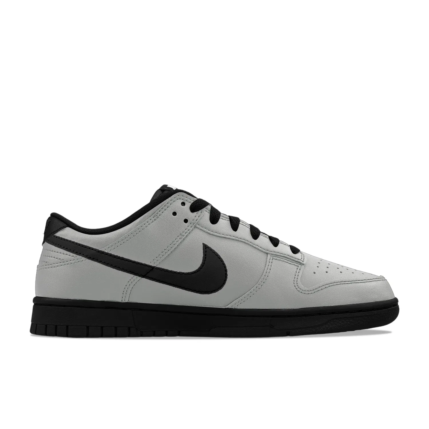 Кроссовки кожаные Nike Dunk Low серые — фото 4