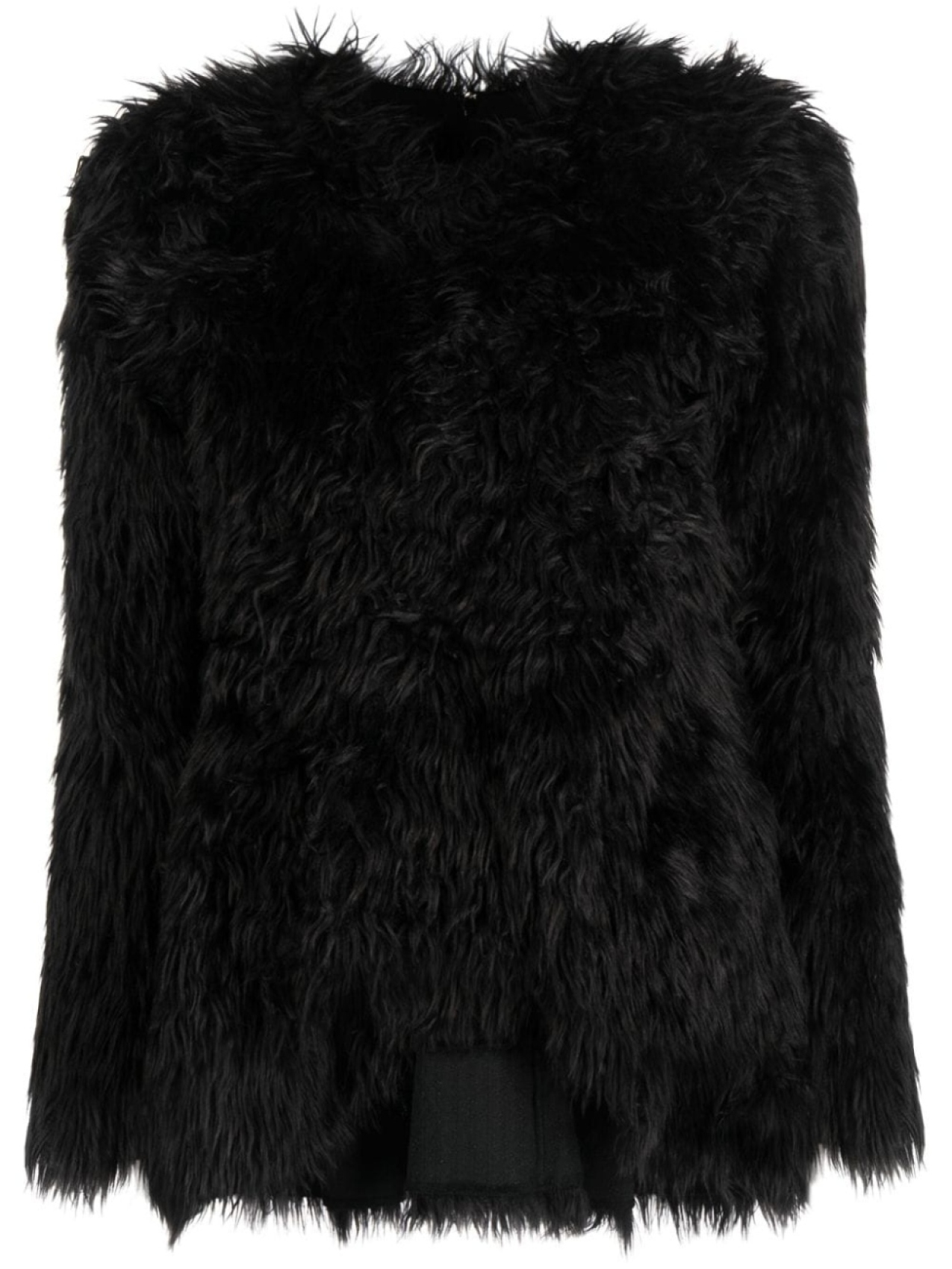 

Comme Des Garçons faux-fur long-sleeved top, черный