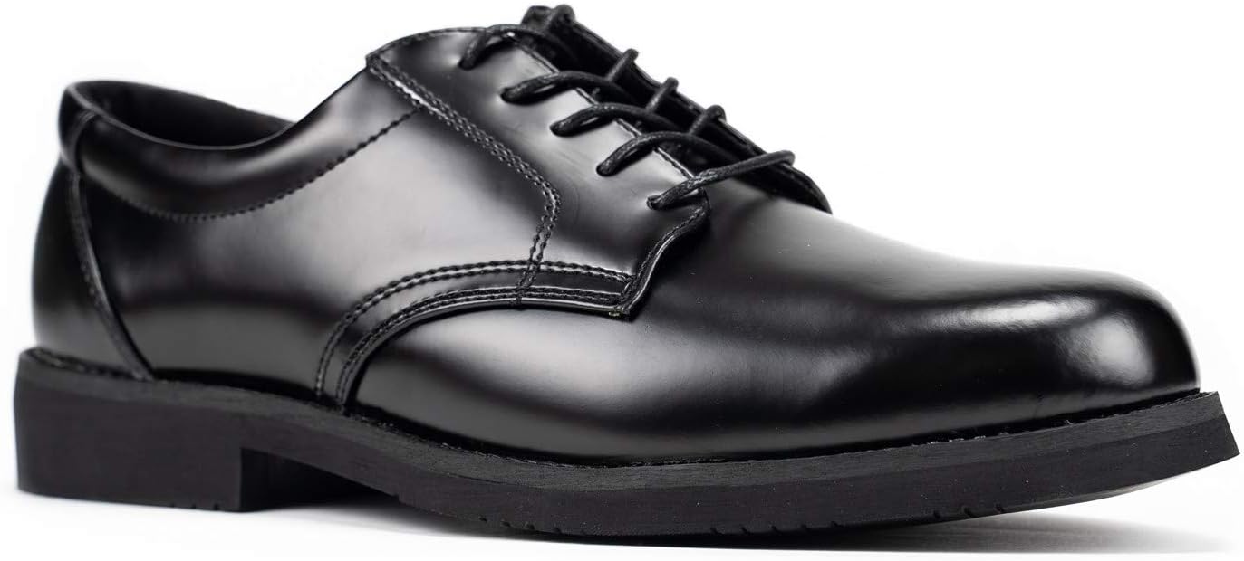 

Мужские кожаные оксфорды RYNO GEAR с высоким блеском для официального стиля, черный