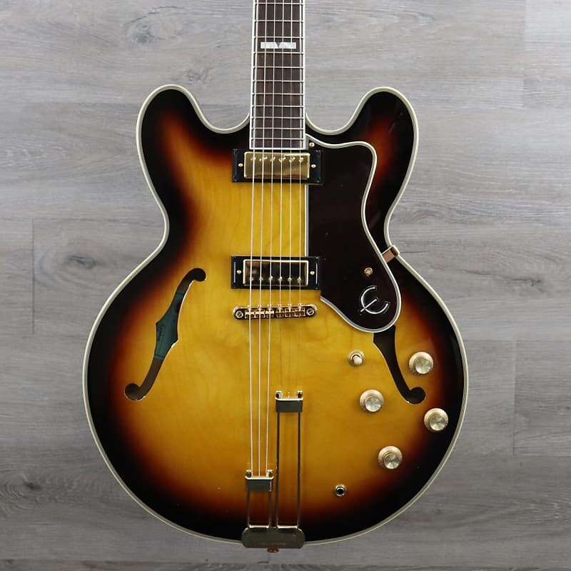 

Электрогитара Epiphone Sheraton Frequensator Semi-Hollow Guitar Vintage Sunburst