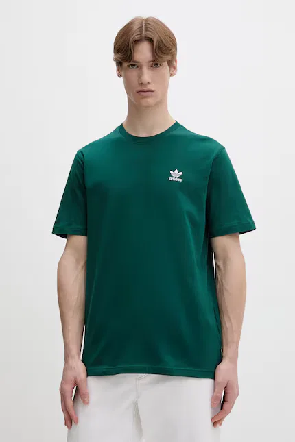 Футболка хлопковая Trefoil Adidas Originals, зеленый