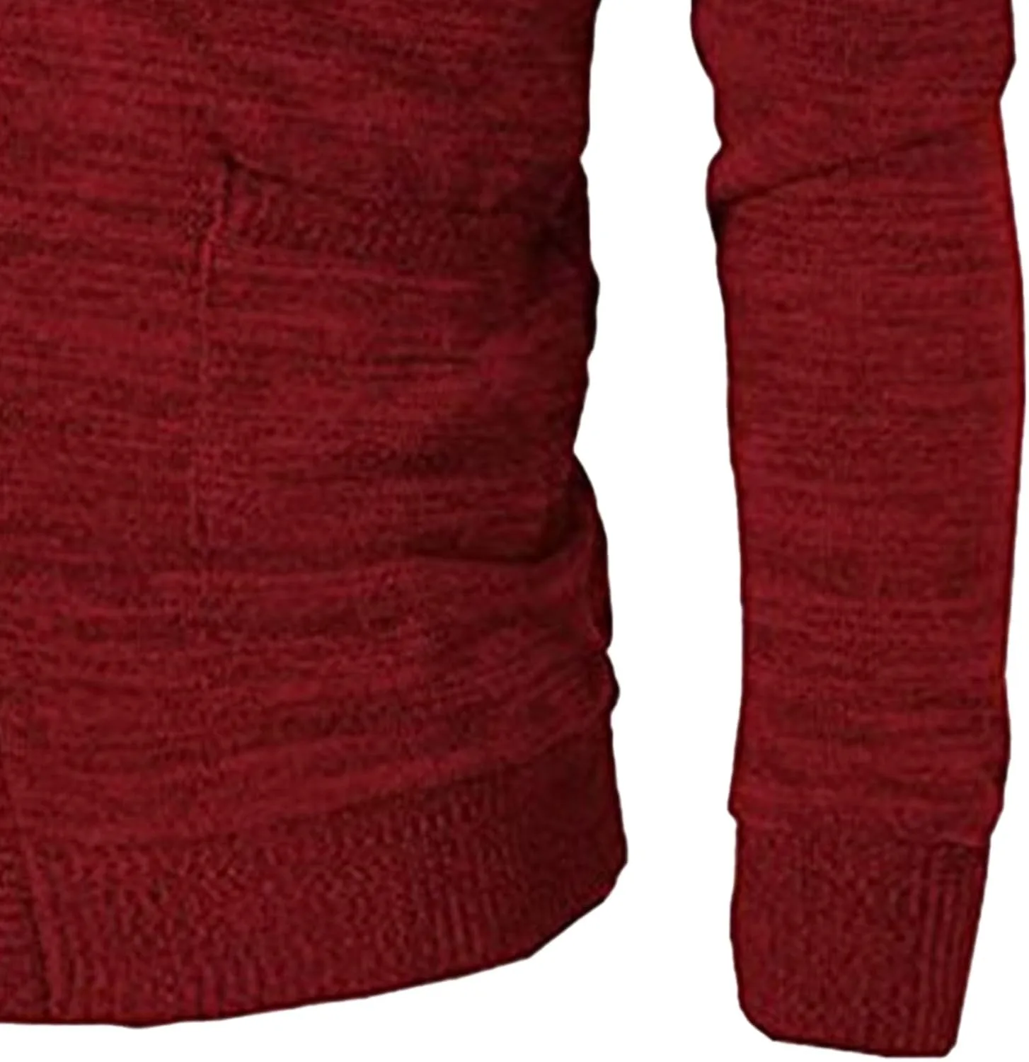 Мужской кардиган V-образным вырезом Slim Fit с кабельной вязкой и карманами — фото 2