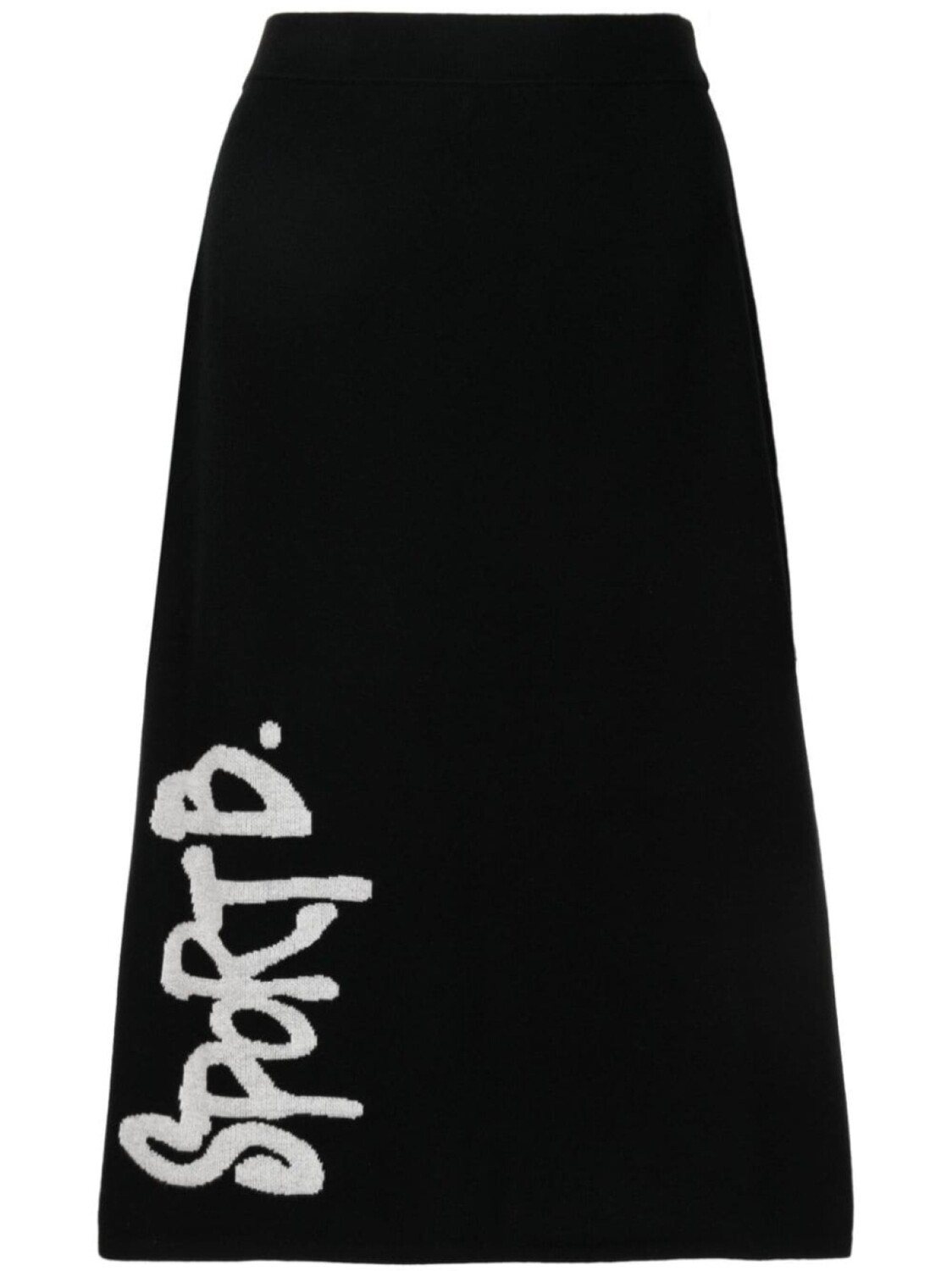 

Sport B. By Agnès B. intarsia-knit logo high-waisted skirt, черный