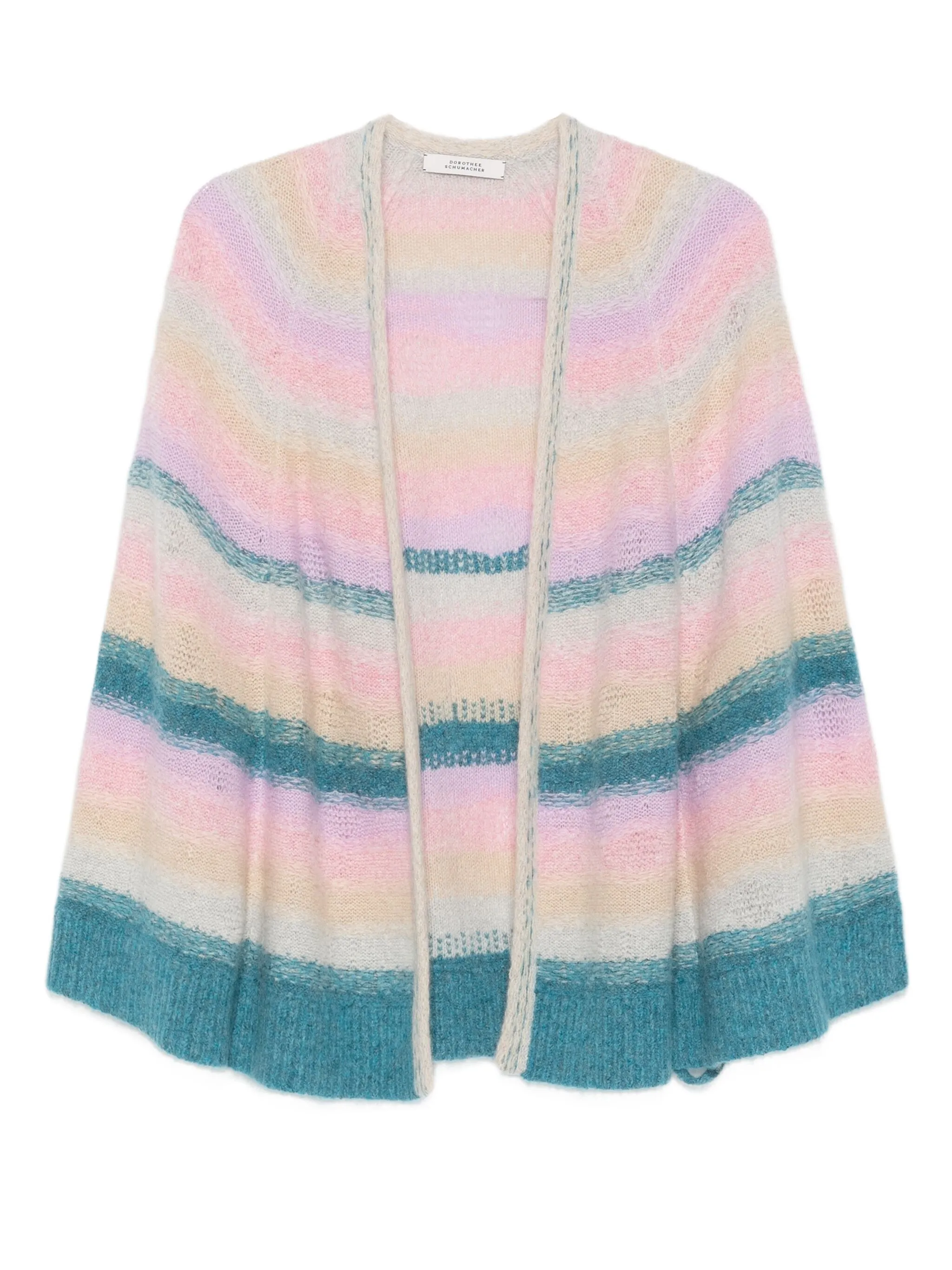 

Кашемировый кардиган в полоску Dorothee Schumacher, розовый