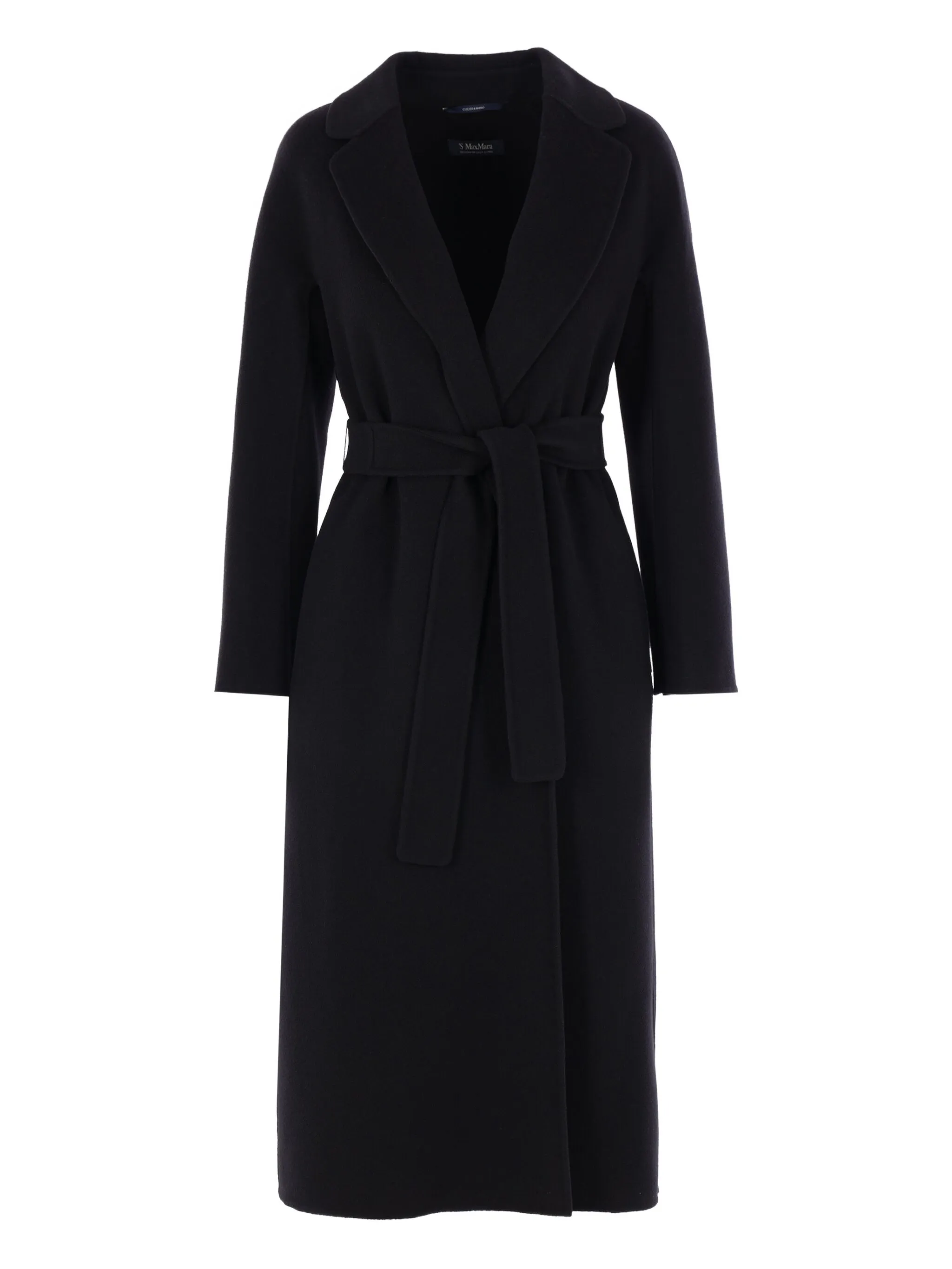 

Шерстяное пальто с поясом 'S Max Mara, черный