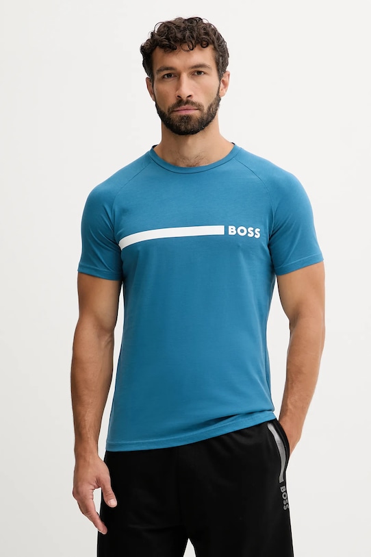

Хлопковая футболка Boss, синий