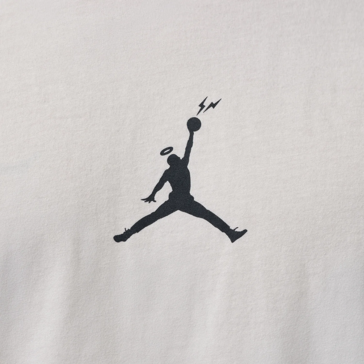 Футболка Air Jordan x Union x Fragment 'Pale Ivory Black', бежевый — фото 4