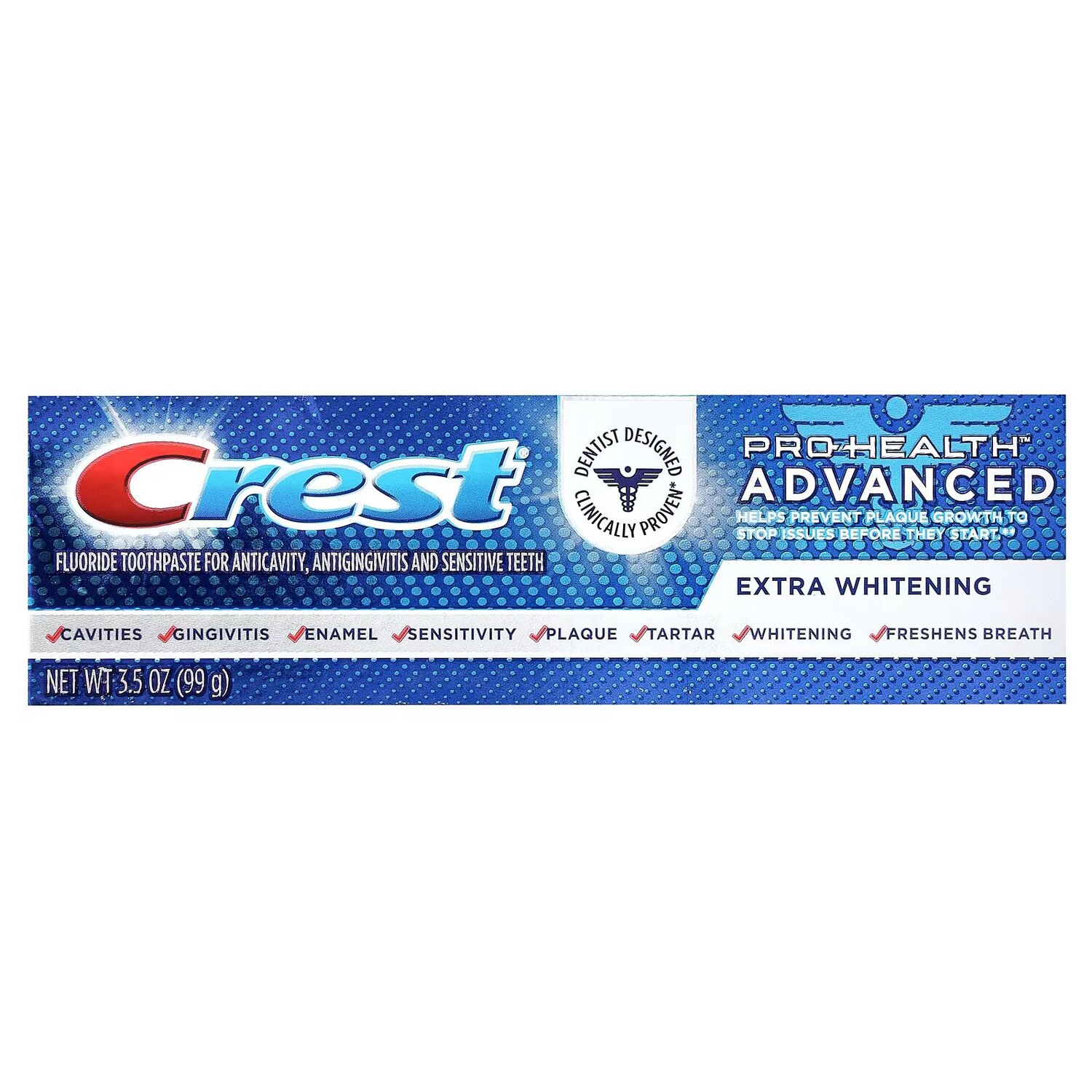 Pro Health Advanced, Зубная паста с фтором, дополнительное отбеливание, 3,5 унции (99 г) Crest — фото 2