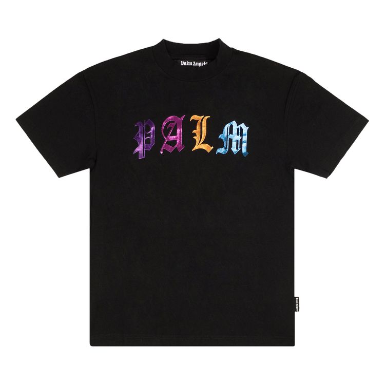 

Футболка Palm Angels Gothic Logo Tee Black/Multicolor, черный