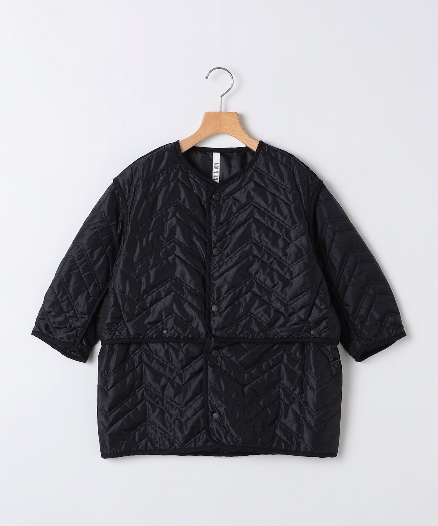 ГОРА ДЕСЯТЬ.: 110~140 см / Стеганая куртка с зигзагообразным узором SHIPS KIDS, Black