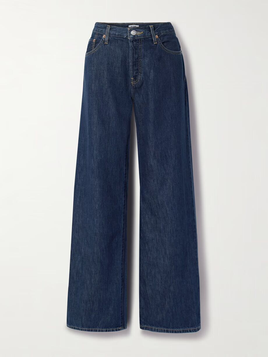 

Джинсы Palazzo с высокой посадкой и широкими штанинами Re/Done, цвет Dark denim