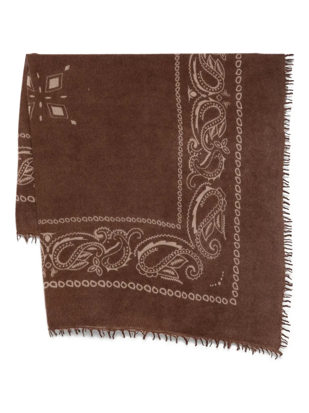 

Шарф с бахромой Liska, коричневый