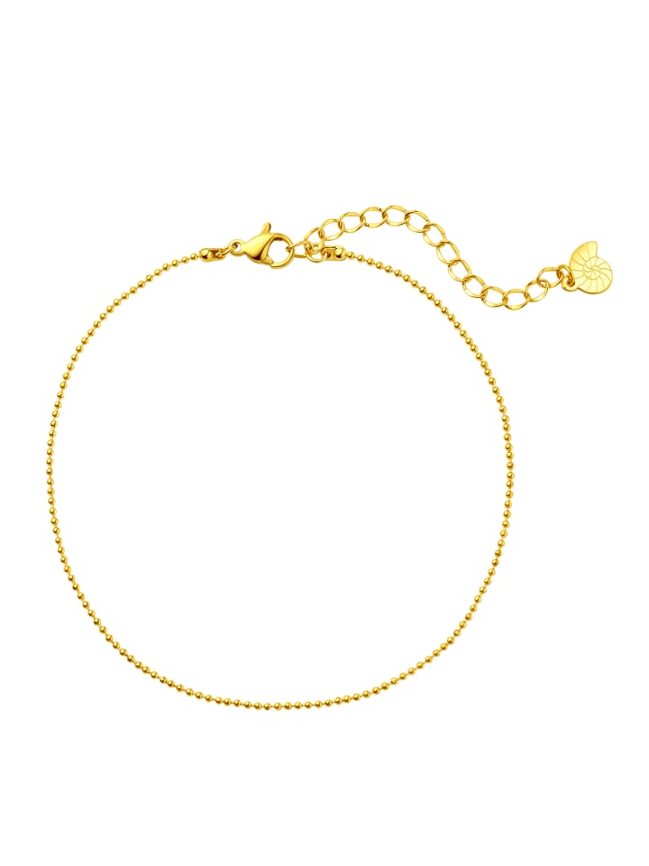 

Позолоченный браслет на лодыжку, цепочка из шариков, нержавеющая сталь с золотым покрытием - (Д) 21 см Hey Happiness, золотой