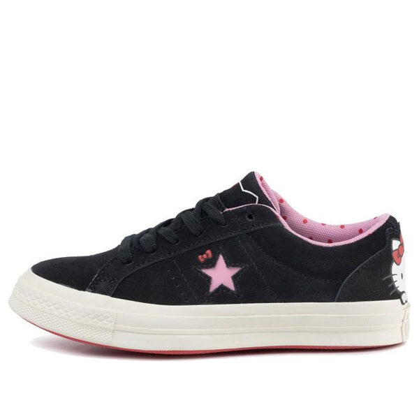

Кроссовки hello kitty x one star suede low 'black' Converse, черный