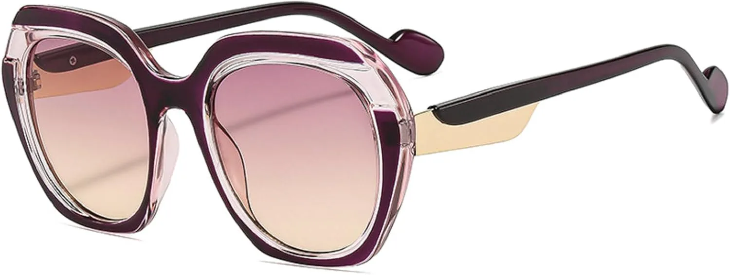 

Мужские солнцезащитные очки-пилот в стиле ретро, ​​модные солнцезащитные очки UV400, женские солнцезащитные очки с леопардовым принтом, модель 5695 Melrose, Purple