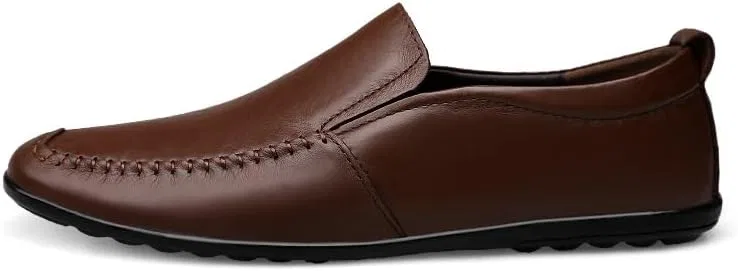 Лоферы кожаные Loafers Brown PUGHGAETZF — фото 3