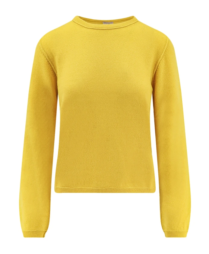 

Желтый кашемировый свитер с круглым вырезом Alessandro Aste, желтый