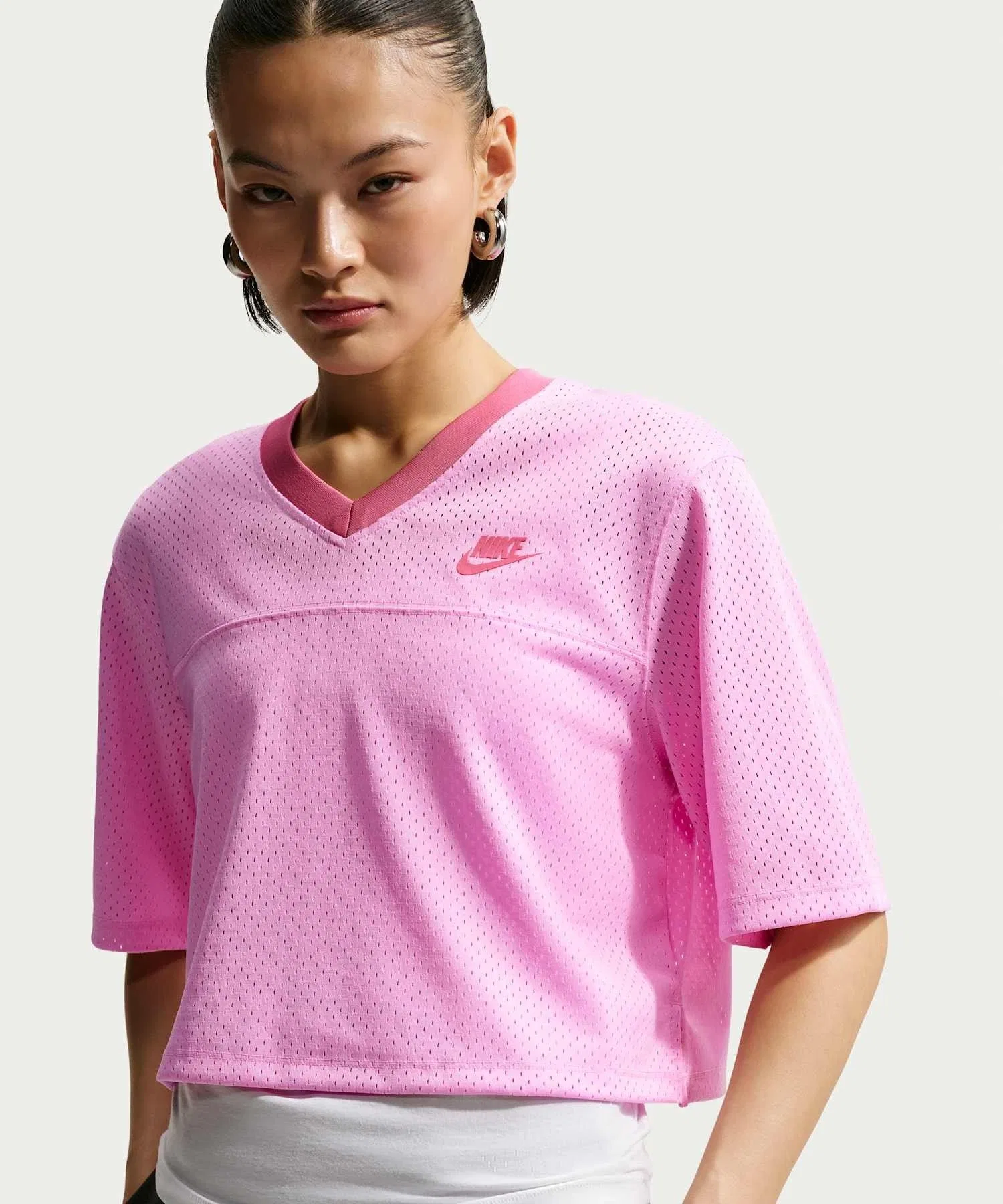 Женская футболка Nike Sportswear Oversized Heritage Cropped Mesh Jersey
