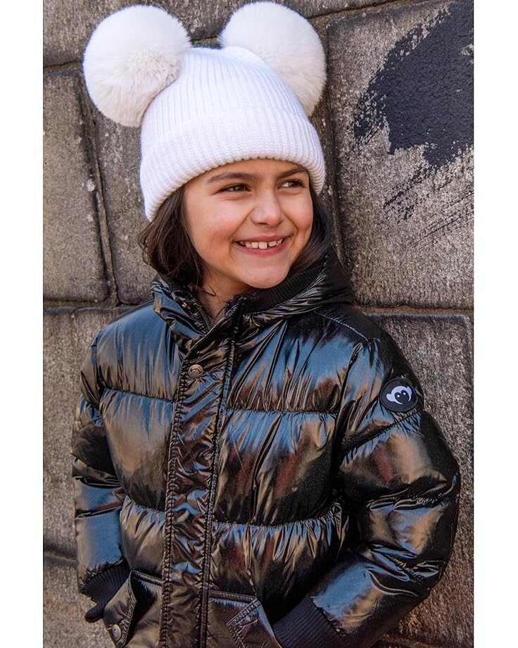 Пальто Appaman Kids Down Insulated Puffy Coat, цвет Black Glitter — фото 2