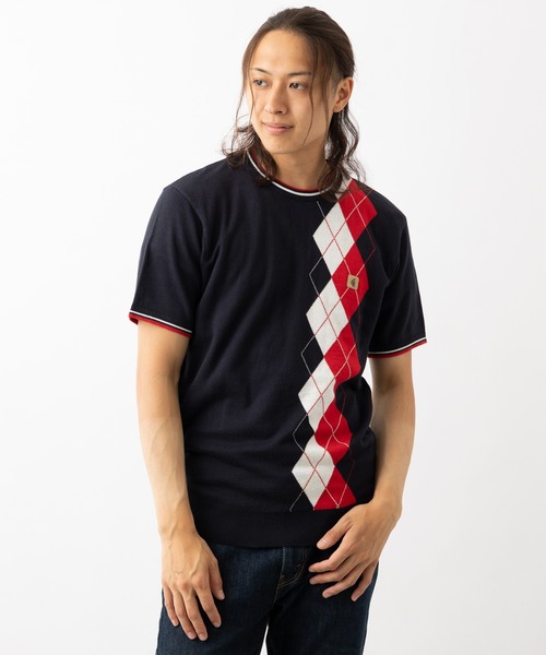 

Трикотажная футболка в клетку «аргайл» Gabicci, темно-синий