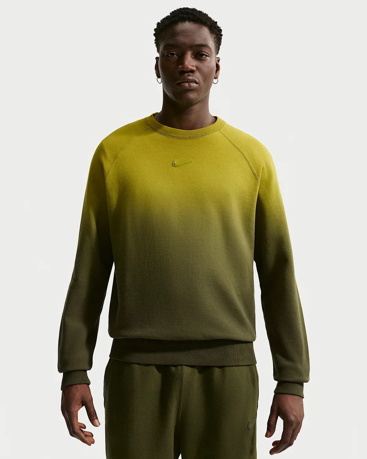 Мужское флисовое поло NOCTA CS Crew, Moss/Medium Olive/Moss — фото 3