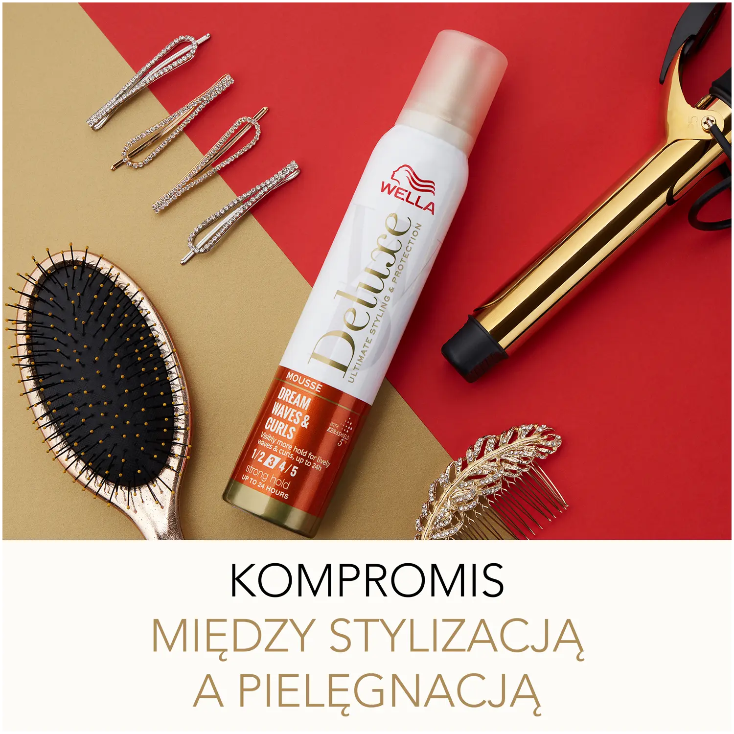 Сильная пенка для укладки для вьющихся волос Wella Deluxe Dream Waves&Curls, 200 мл — фото 2