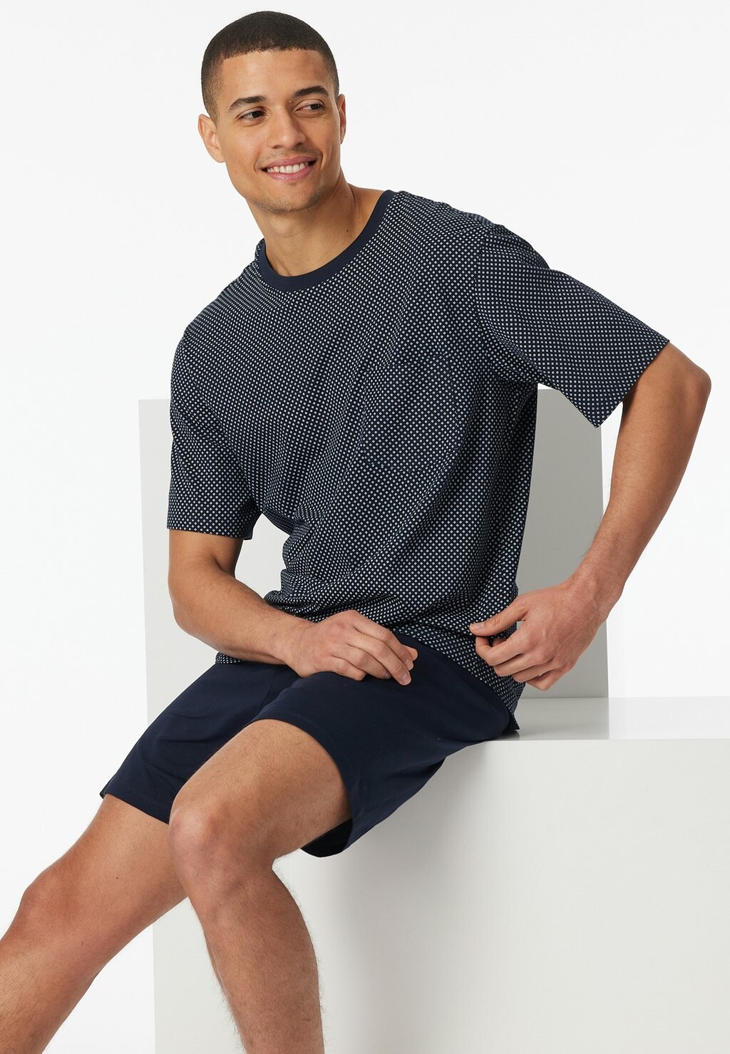 

Пижамный комплект KURZ COMFORT ESSENTIALS Schiesser, темно-синий