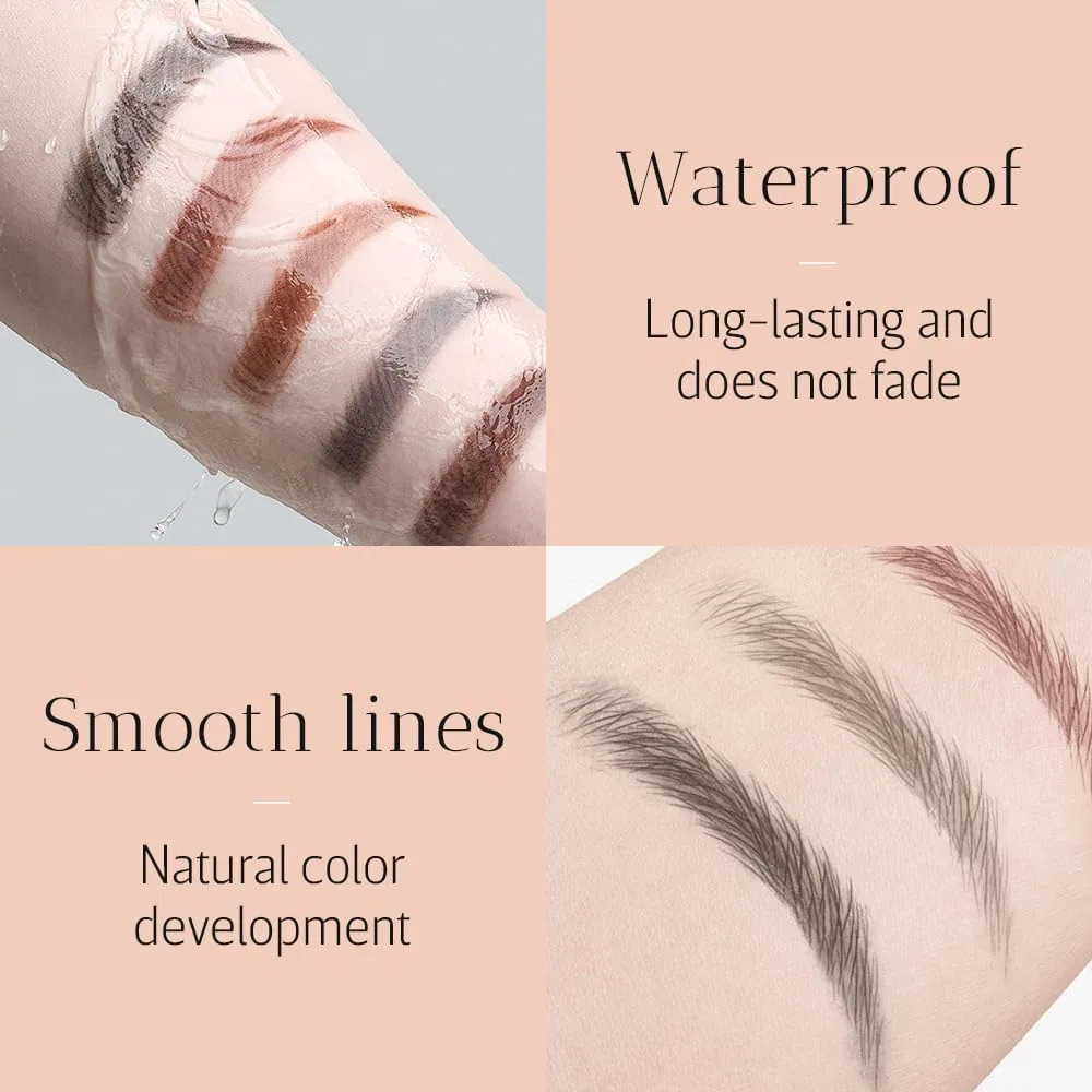 Водостойкий карандаш для бровей «3D Eyebrow Pencils» Generisch, Dark Brown And Grey — фото 4