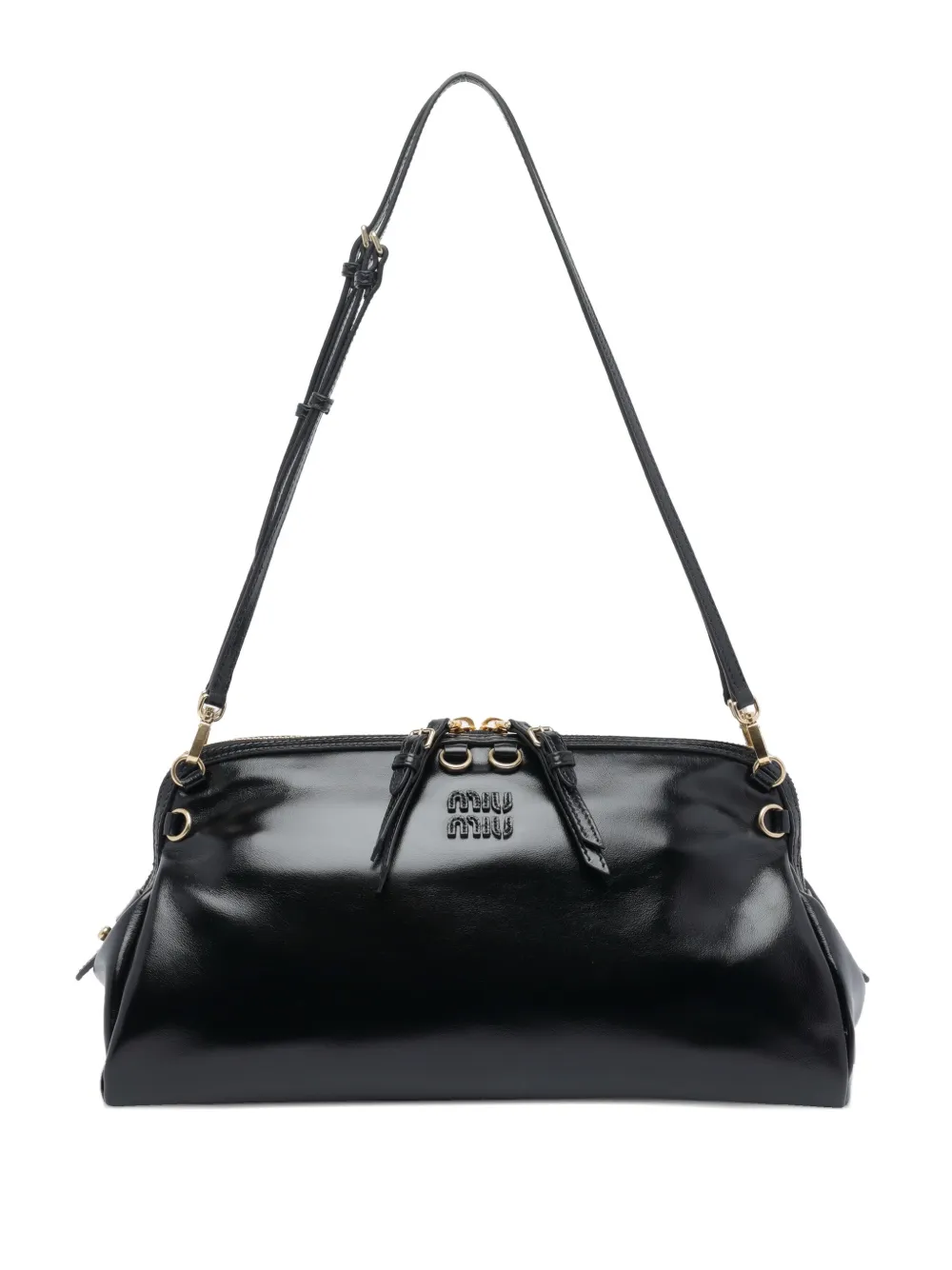 

Сумка на плечо на молнии Miu Miu, черный