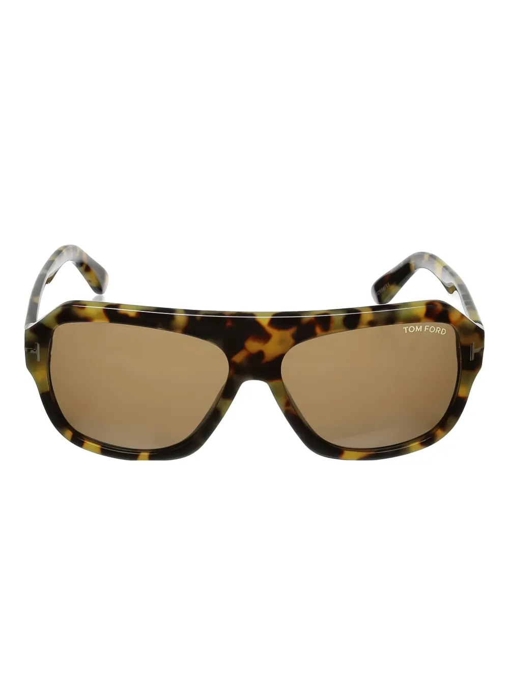 

Солнцезащитные очки с полной оправой в черепаховом узоре TOM FORD Eyewear, коричневый