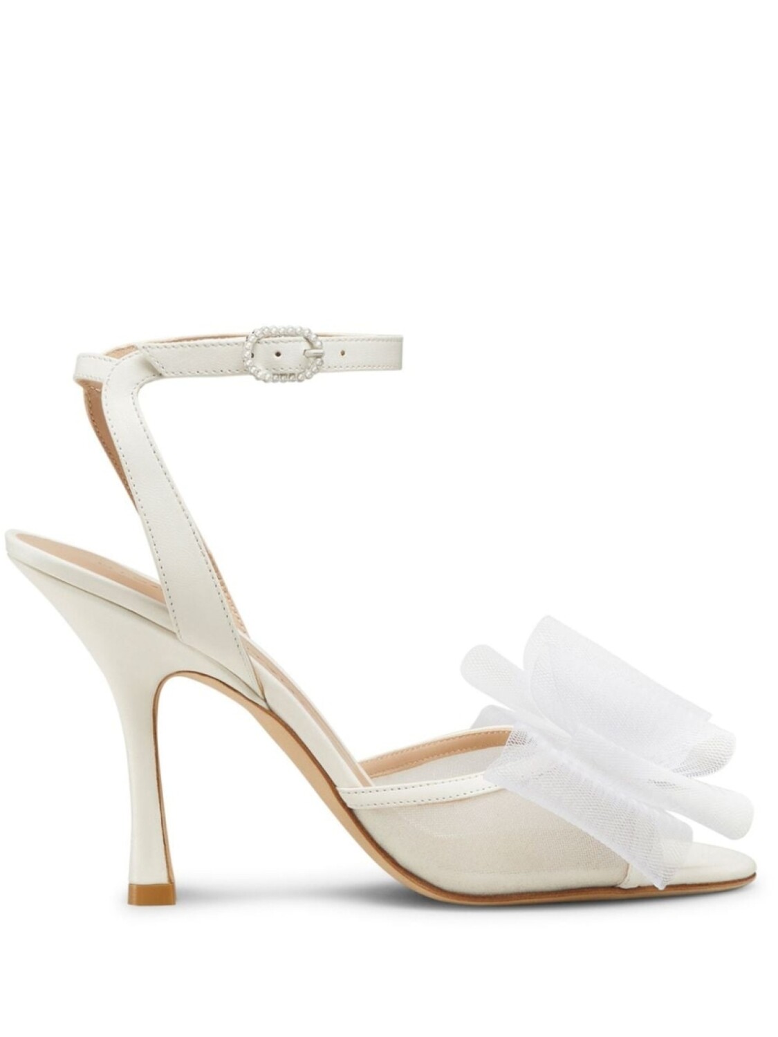 

Сандалии Stuart Weitzman 100 мм Blushing Bow, белый