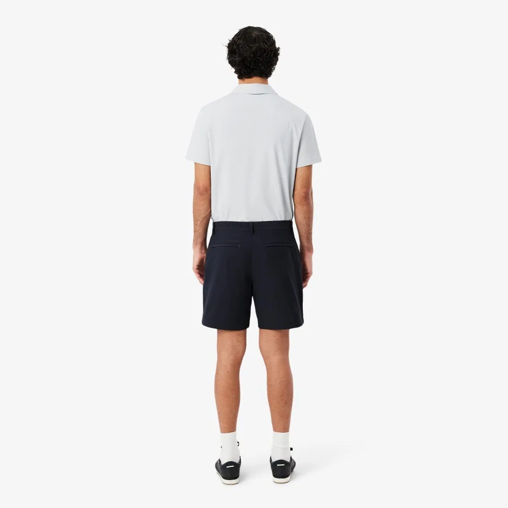 Мужские тёмно-синие твиловые шорты-чиносы бермуды от Lacoste — фото 3