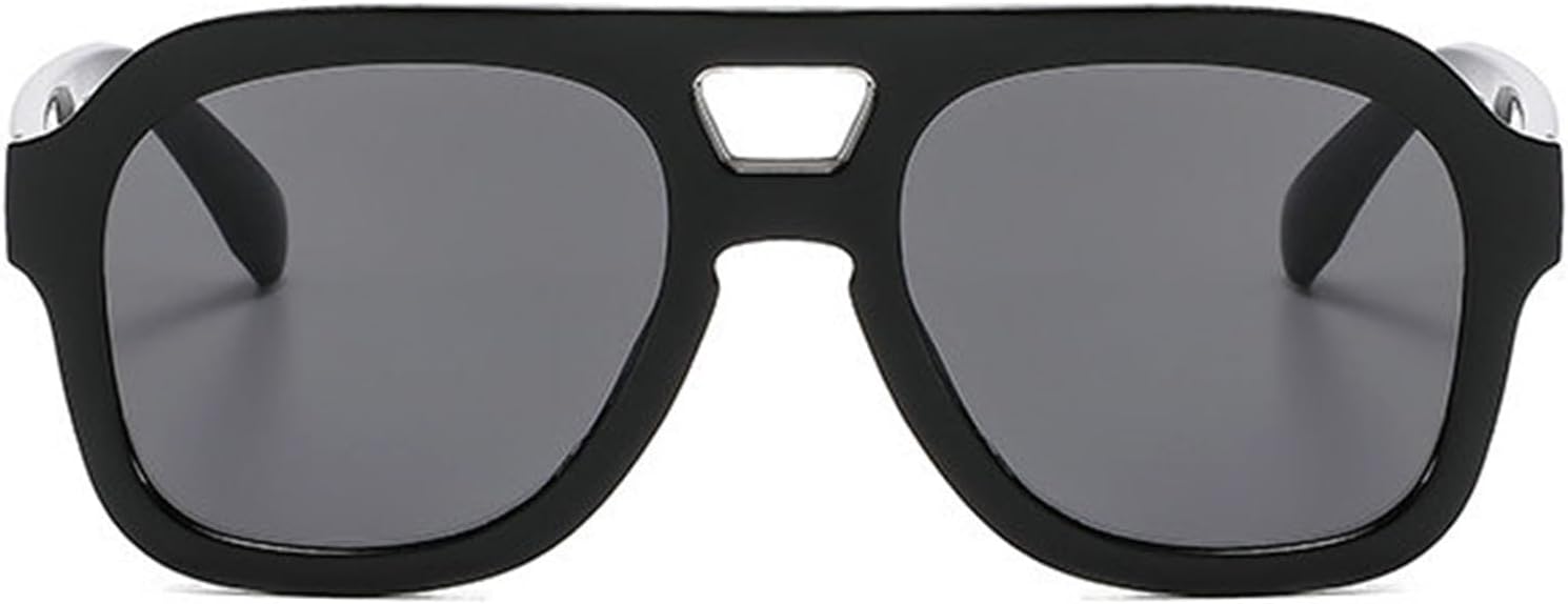 

Солнцезащитные очки Helena Retro Square для женщин, модные градиентные очки с защитой от УФ-излучения UV400 для мужчин, панк-очки синего цвета с двойным лучом, очки-пилот, C1