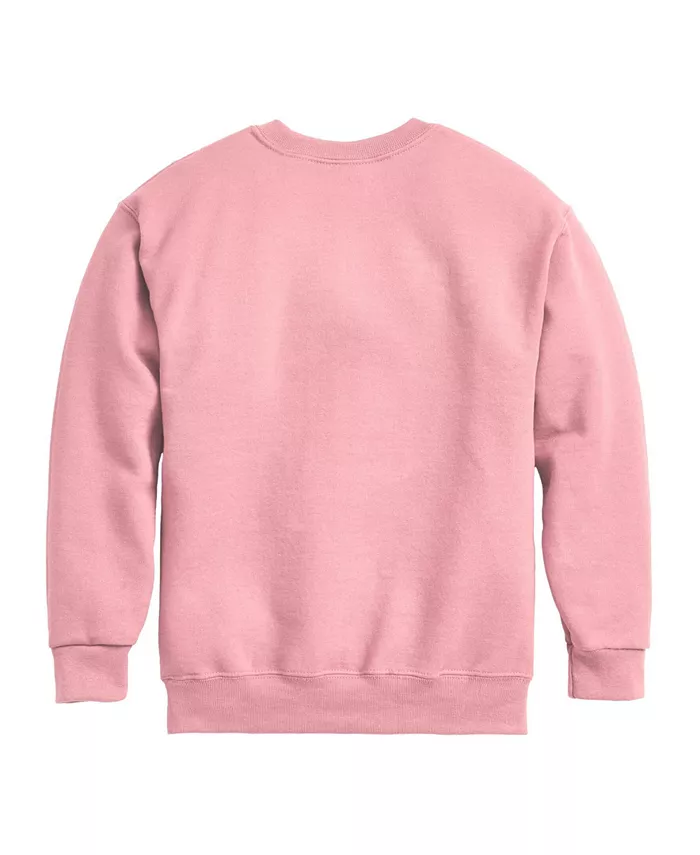 Флисовая футболка с принтом Lucky Vibes для девочек постарше Hybrid Apparel, розовый — фото 2