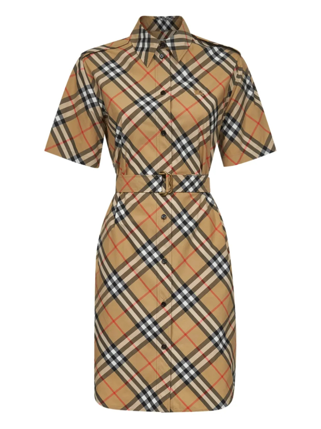 

Платье-рубашка в винтажную клетку Burberry, нейтральный
