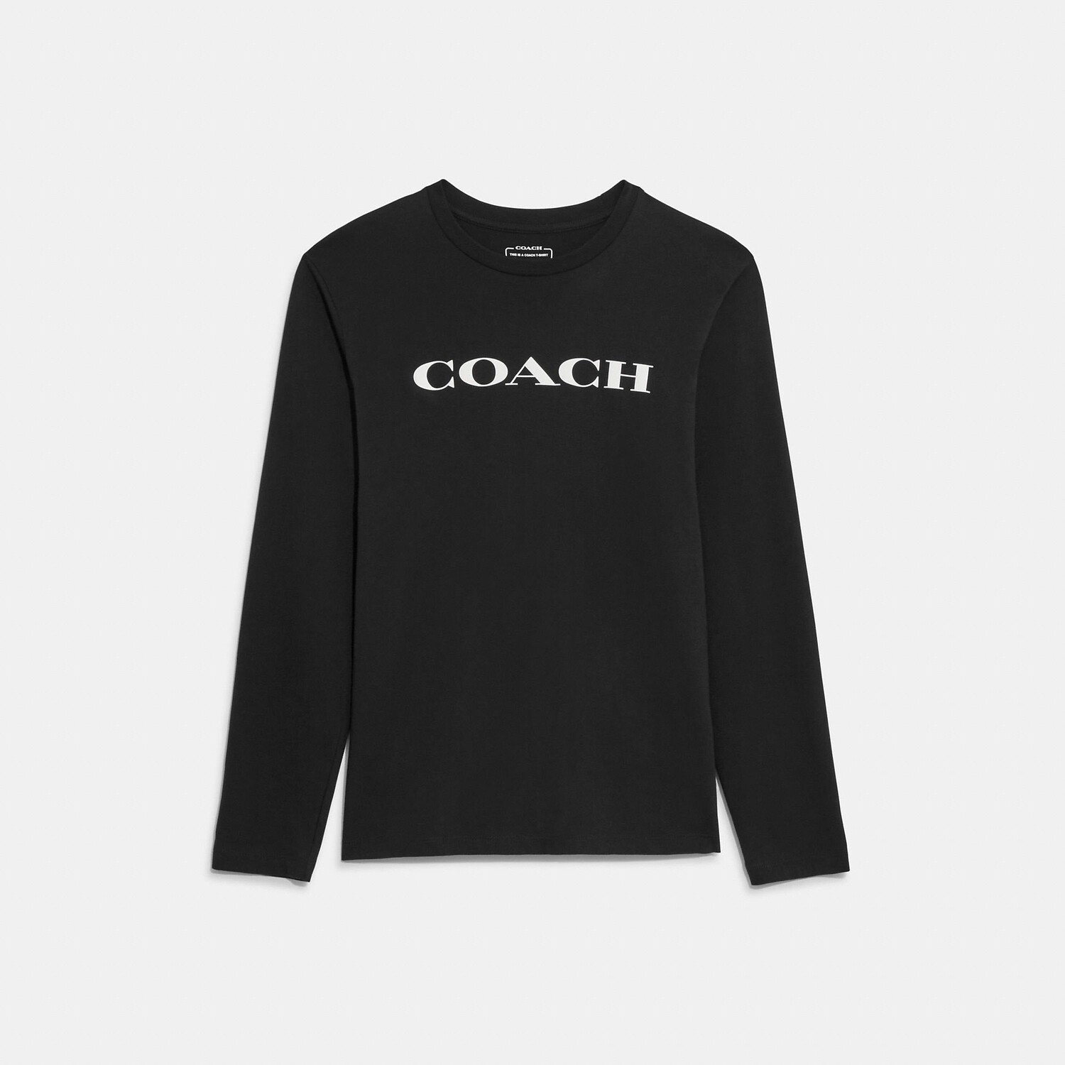 

Футболка с длинными рукавами Coach Outlet Essential из органического хлопка, черный