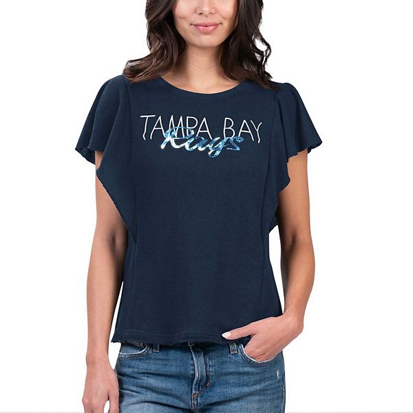 

Женская футболка Tampa Bay Rays Crowd Wave в темно-синем цвете G-Iii 4Her By Carl Banks
