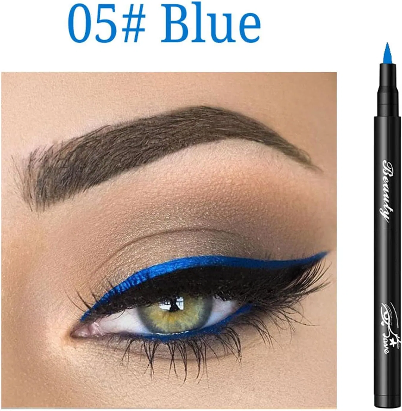 Подводка для глаз жидкая Silky Liquid Eyeliner, 12 цветов, коричневый, 0.8 мл, Generic — фото 3