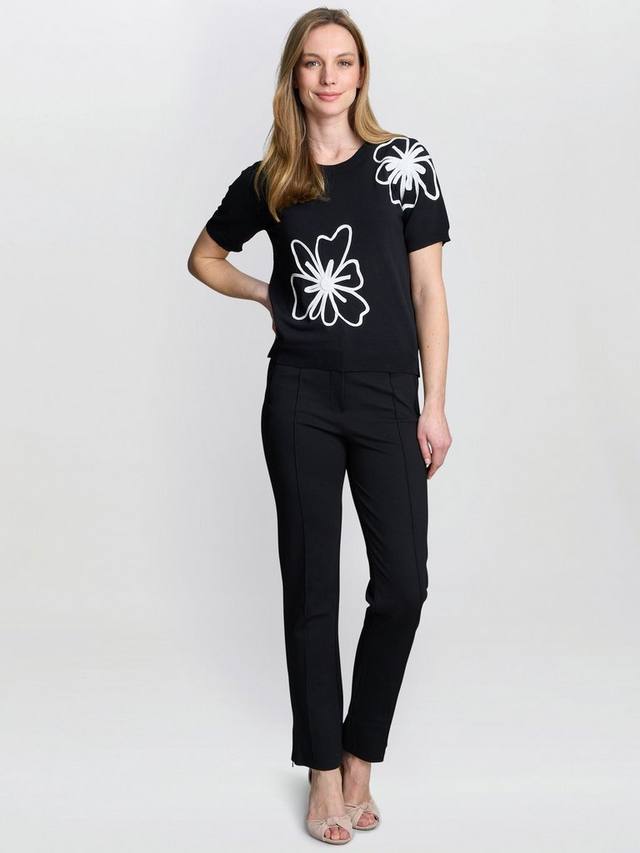 

Джемпер с короткими рукавами Vicki Flower Gina Bacconi, Black