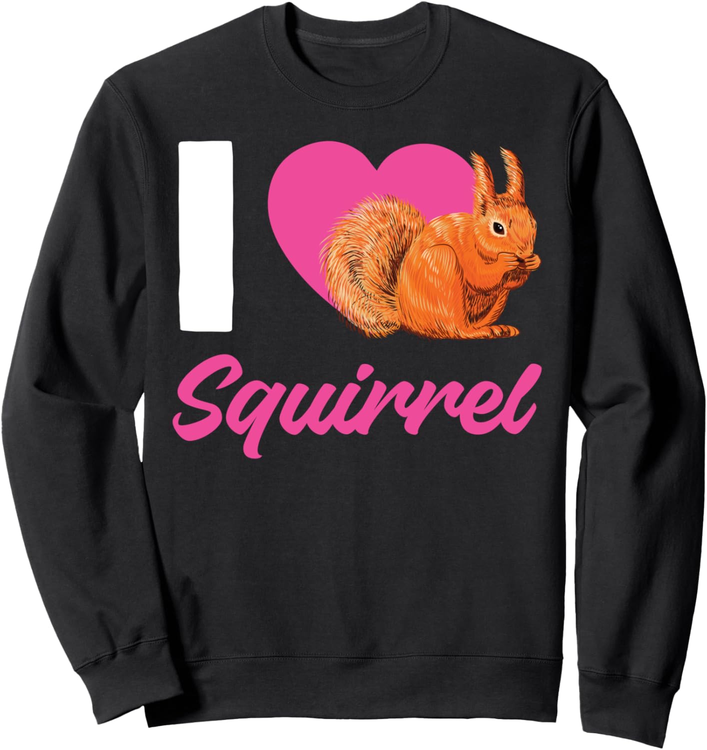 

Толстовка с изображением белки, желудя и сердца. Я люблю белок Cute Squirrel Clothing Hs0