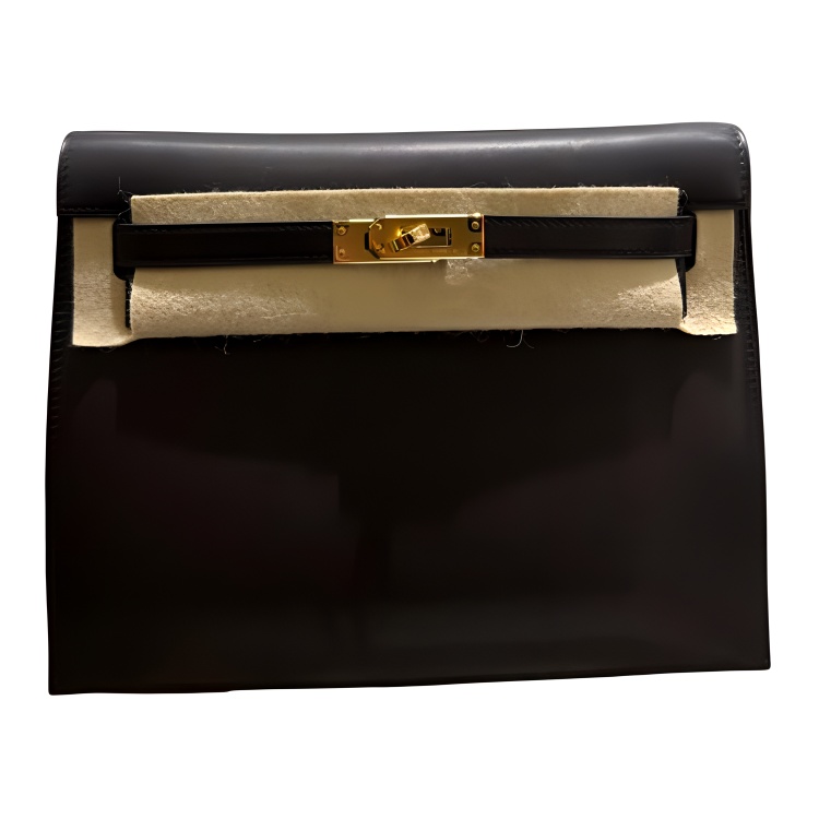 

HERMES Кожаный клатч Kelly Danse Volupto для женщин 89 Noir Black