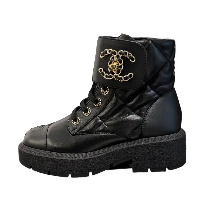 Черные женские ботильоны CHANEL, Original Shoe Box Not Included